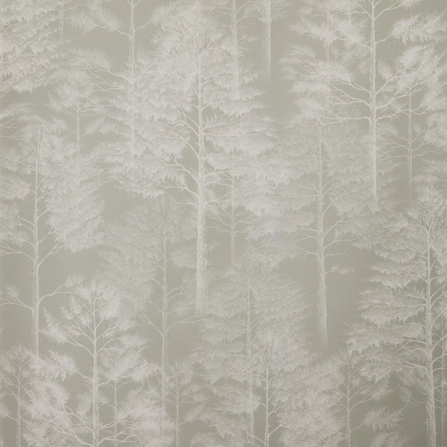 Woodland Whisper Wallpaper in Greige and White