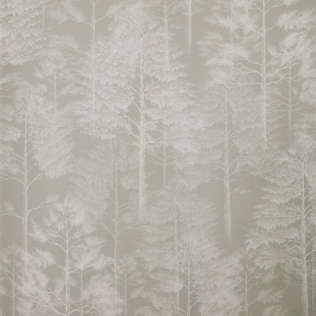 Sample of Woodland Whisper Wallpaper in Greige and White