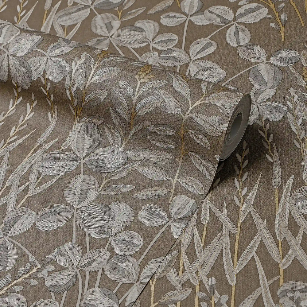 Woodland Meadow Wallpaper in Cappuccino