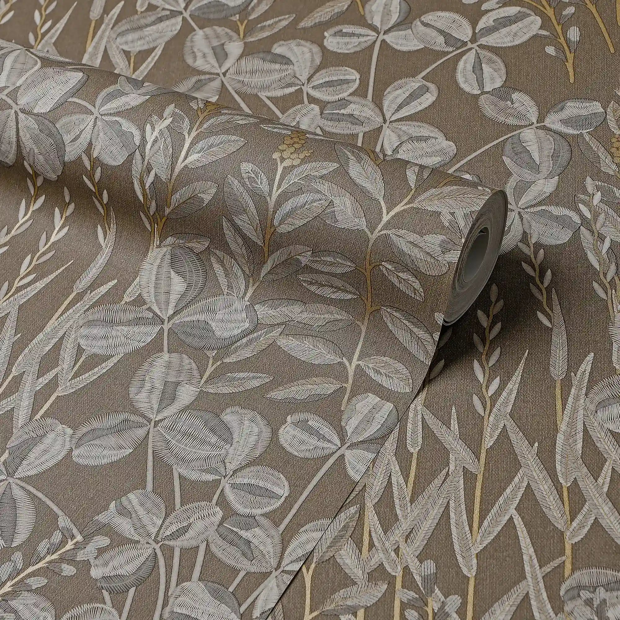 Woodland Meadow Wallpaper in Cappuccino