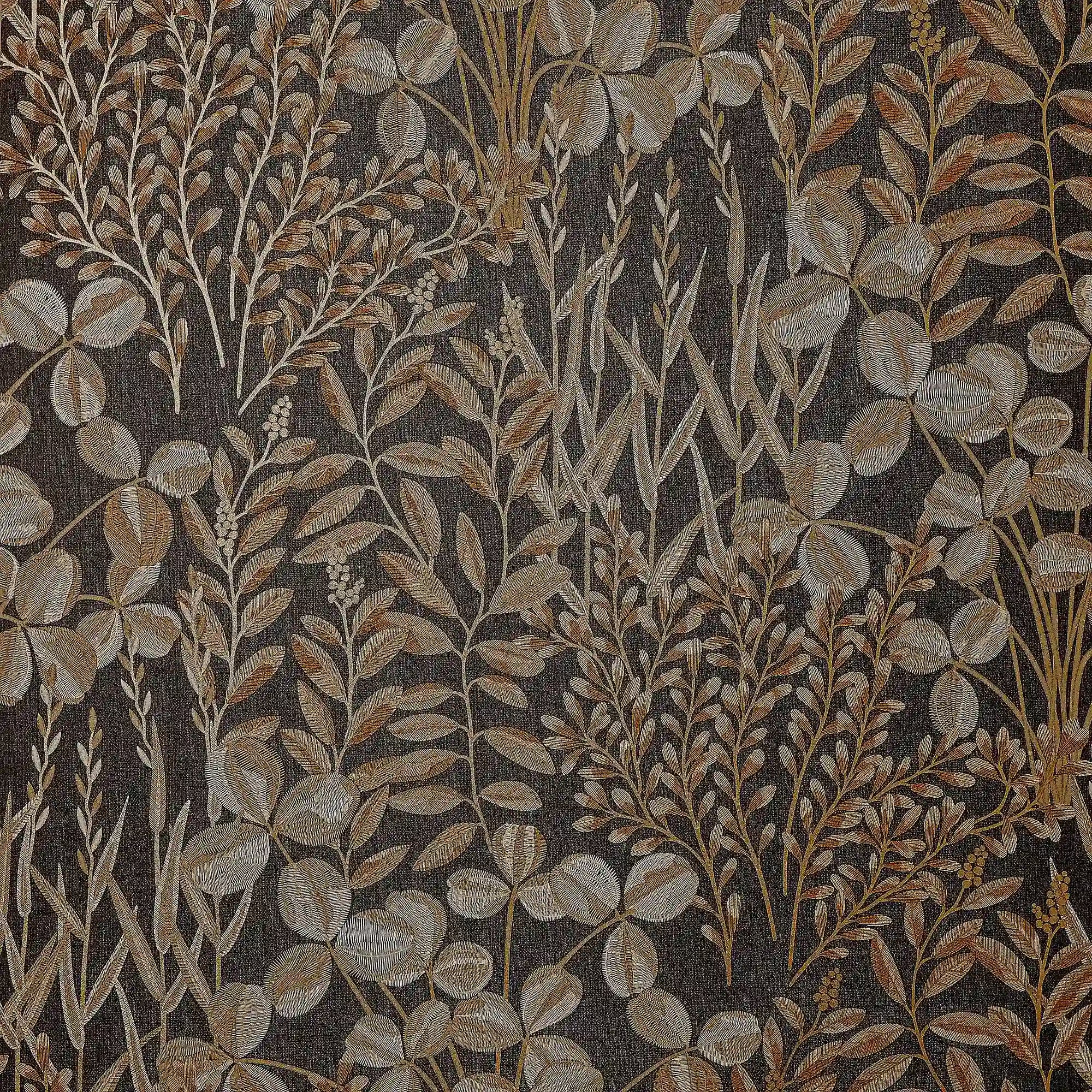 Woodland Meadow Wallpaper in Graphite