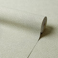 Woven Herringbone Wallpaper in Sage