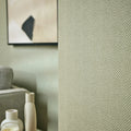 Woven Herringbone Wallpaper in Sage