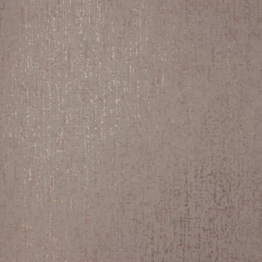 Linen Effect Wallpaper in Cream with Gold Foil