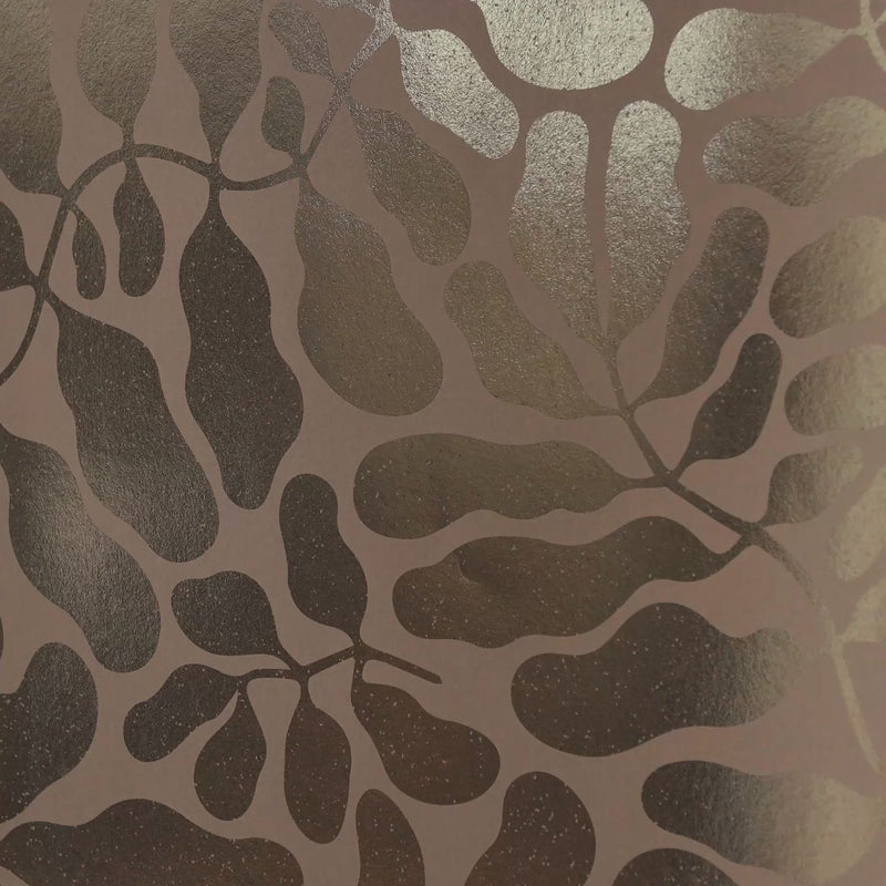 Thumbnail for Coral Reef Wallpaper in Caramel Latte with Gold Foil