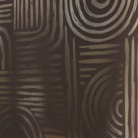 Thumbnail for Raffia Curve Wallpaper in Chocolate with Gold Foil