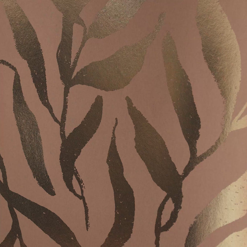 Thumbnail for Olive Leaf Wallpaper in Caramel with Gold Foil
