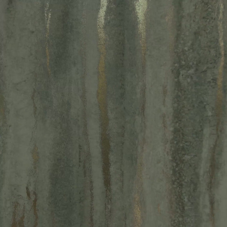 Gold Bark Wallpaper in Sage with Gold Foil