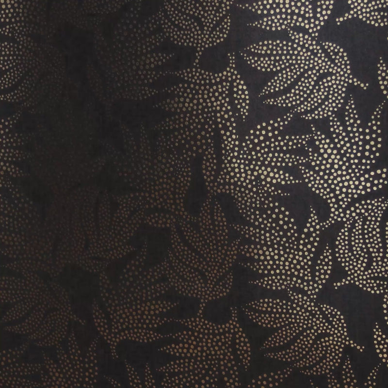 Thumbnail for Speckled Leaf Wallpaper in Brown with Gold Foil