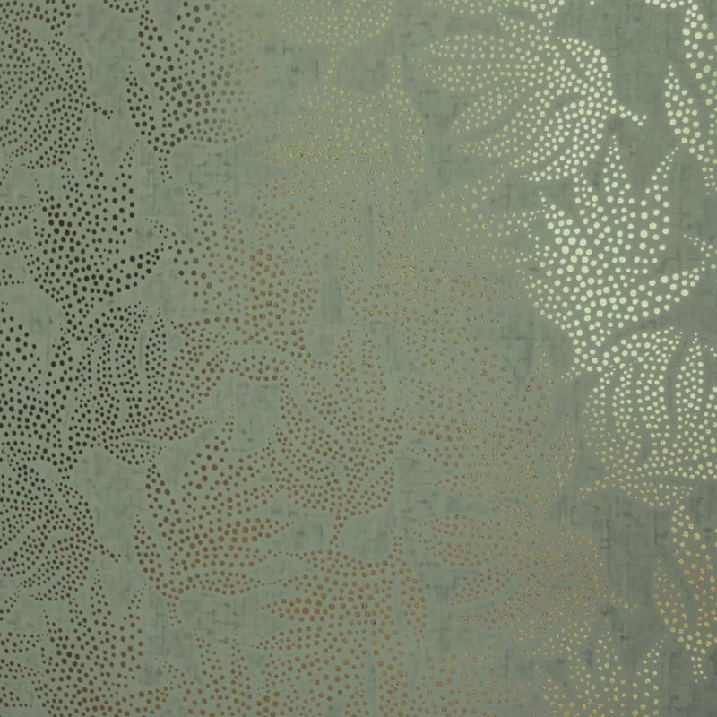 Thumbnail for Speckled Leaf Wallpaper in Greens with Gold Foil