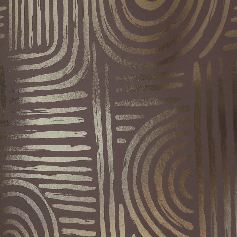 Thumbnail for Raffia Curve Wallpaper in Almond with Gold Foil