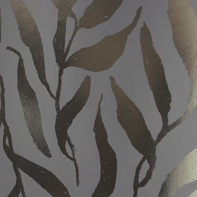 Thumbnail for Olive Leaf Wallpaper in Pale Green with Gold Foil
