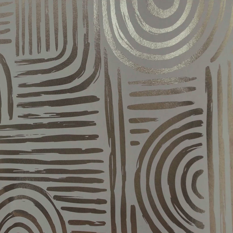 Thumbnail for Raffia Curve Wallpaper in Pale Green with Gold Foil