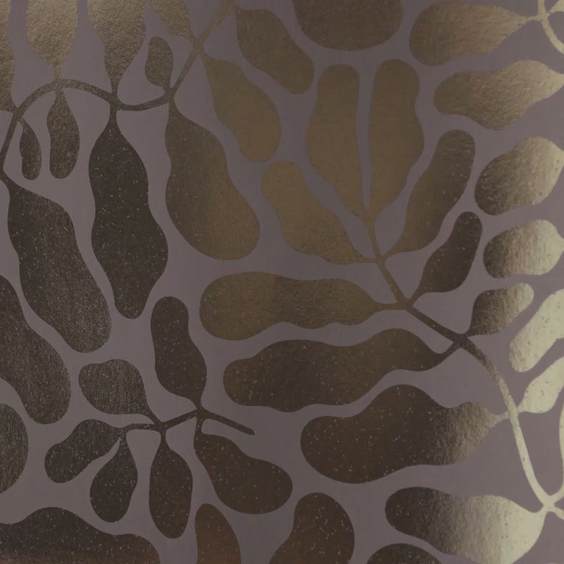 Thumbnail for Coral Reef Wallpaper in Grey with Gold Foil