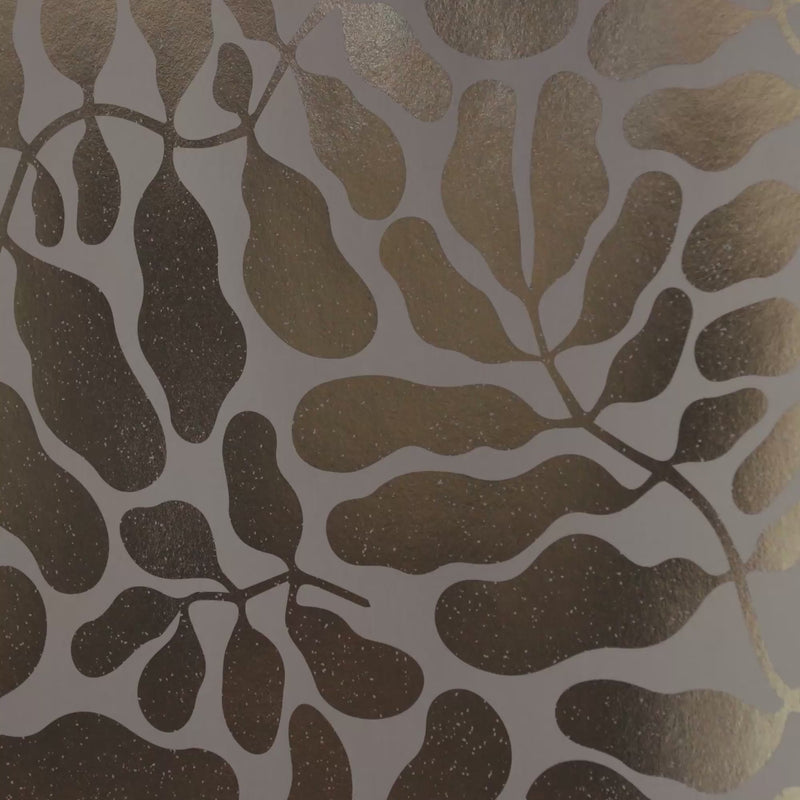 Thumbnail for Coral Reef Wallpaper in Pale Green with Gold Foil