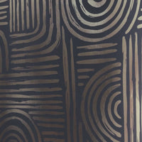 Thumbnail for Raffia Curve Wallpaper in Navy with Gold Foil
