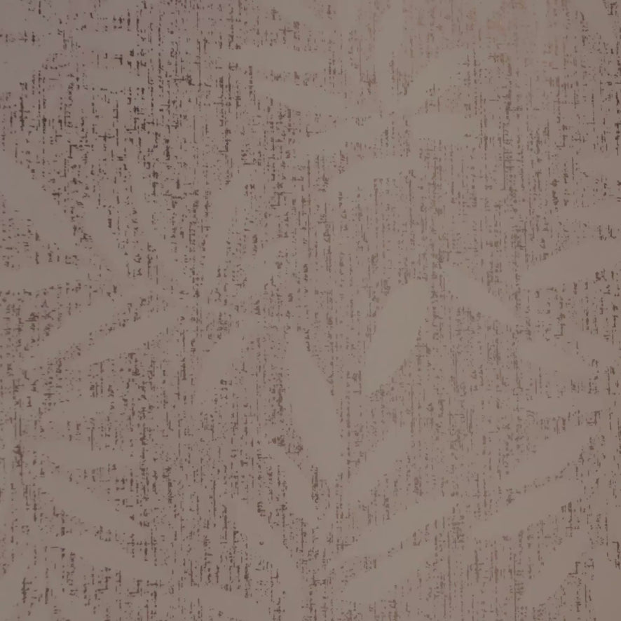 Linen Leaf Wallpaper in Cream with Gold Foil