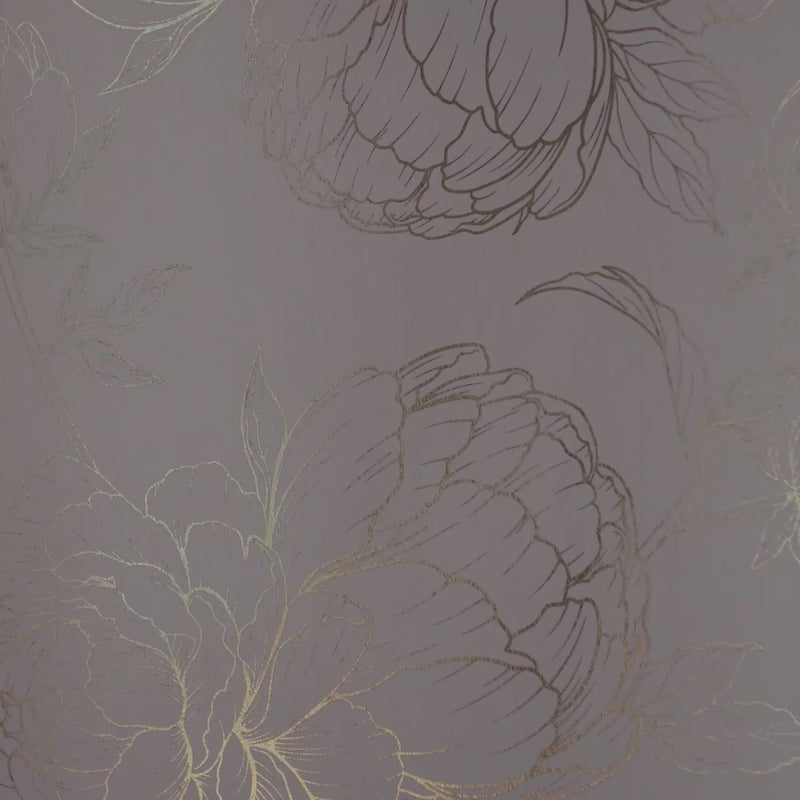 Thumbnail for Flora Wallpaper in Off White with Gold Foil