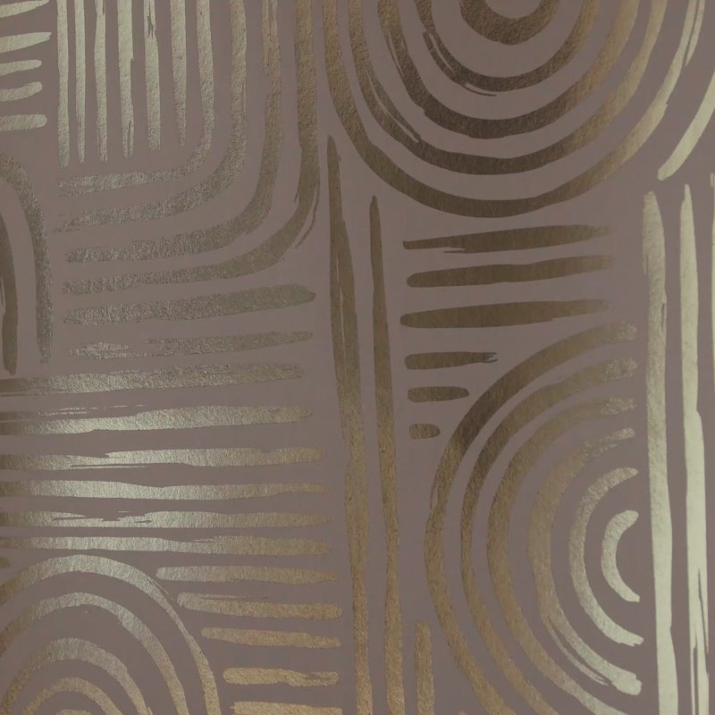 Thumbnail for Raffia Curve Wallpaper in Cream with Gold Foil