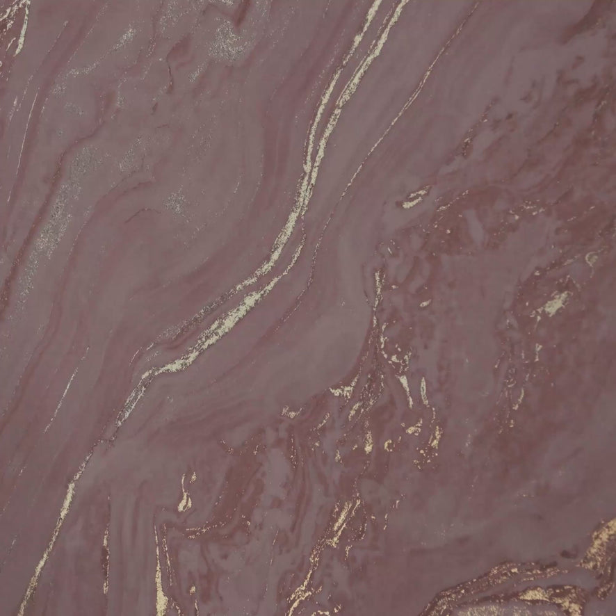 Gold Marble Wallpaper in Pink with Gold Foil