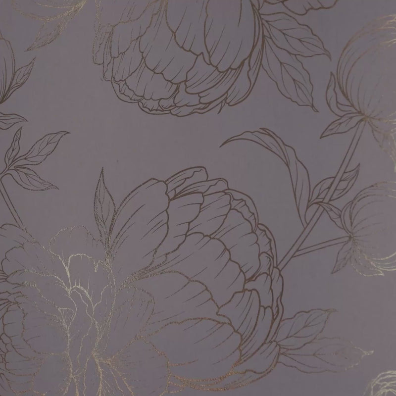 Thumbnail for Flora Wallpaper in Blue with Gold Foil