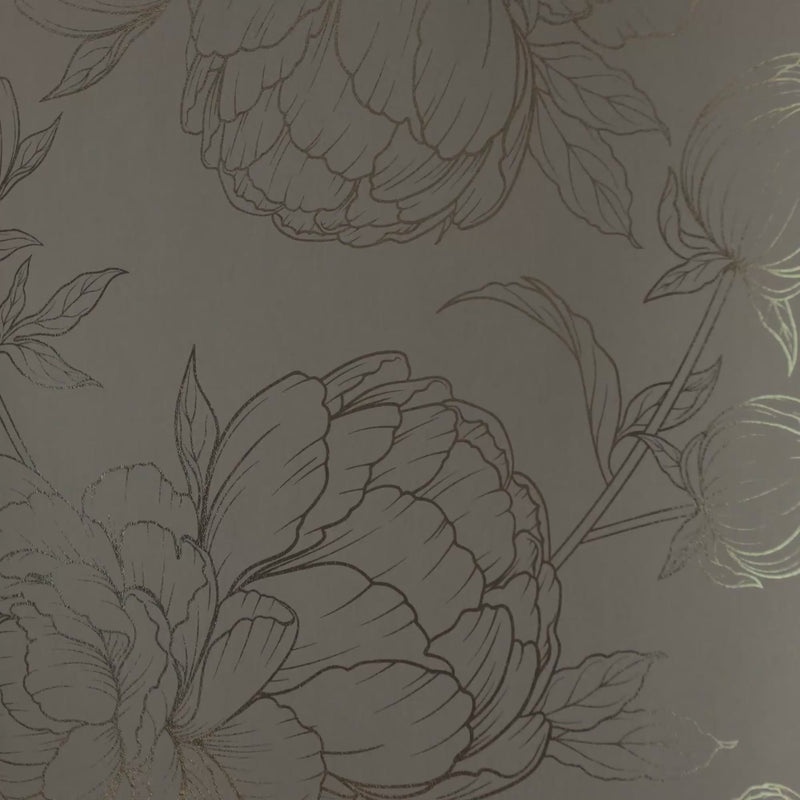 Thumbnail for Flora Wallpaper in Sage Green with Gold Foil
