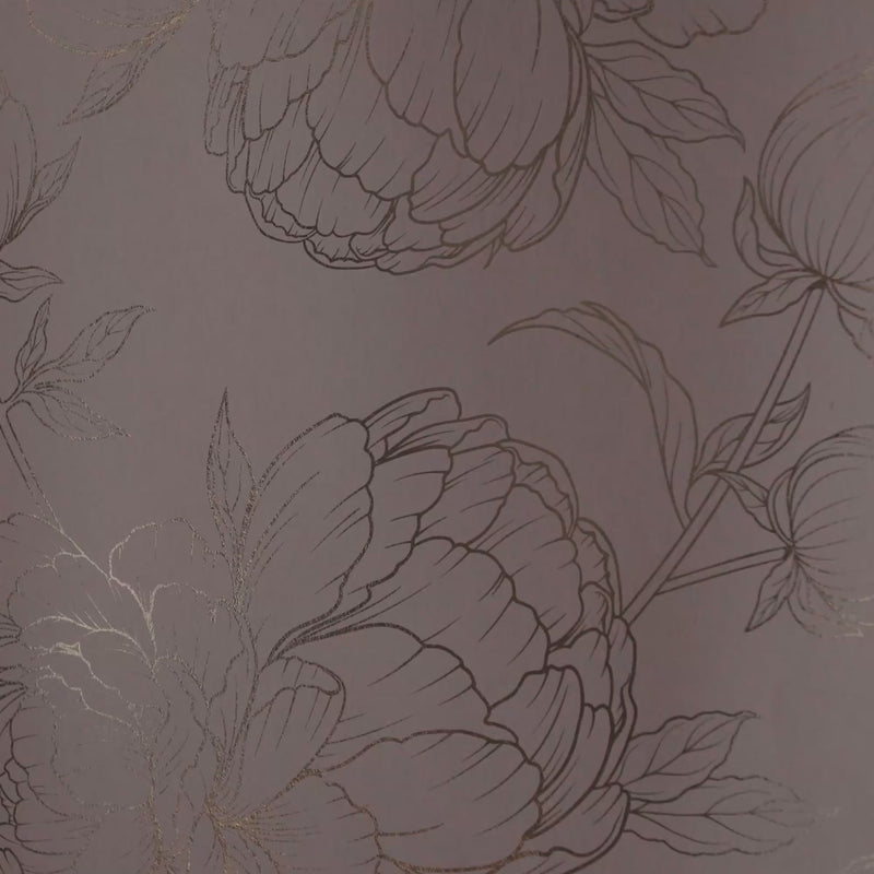 Thumbnail for Flora Wallpaper in Grey with Gold Foil
