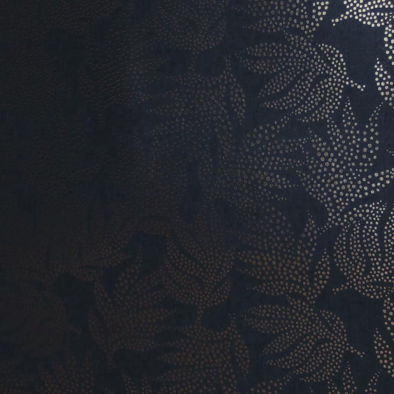 Thumbnail for Speckled Leaf Wallpaper in Navy with Gold Foil