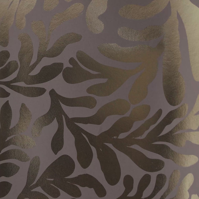 Thumbnail for Coral Leaf Wallpaper in Grey with Gold Foil